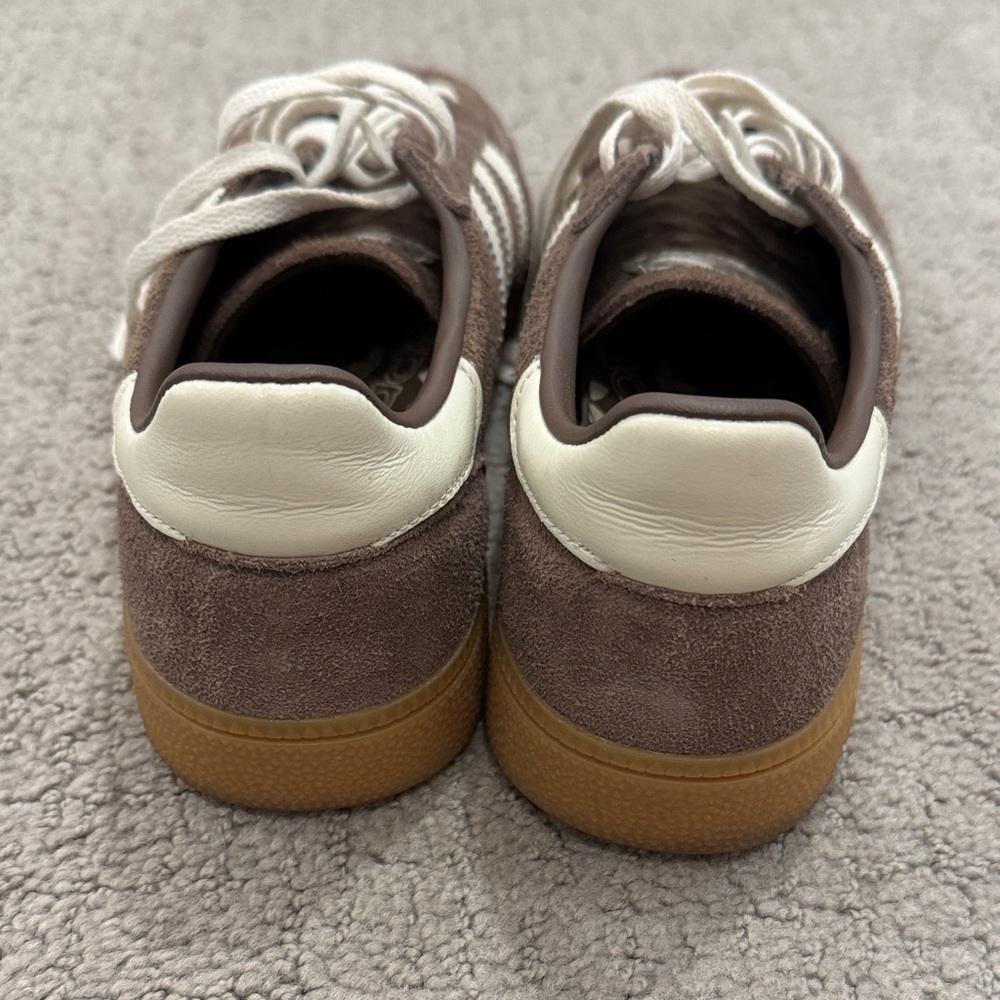 Adidas Brown Suede Shoes with Cream Accents - Picture 6 of 6